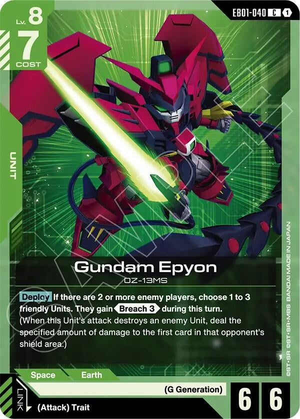 Image for Gundam Epyon (EB01-040) (EB01) - Gundam Card Game