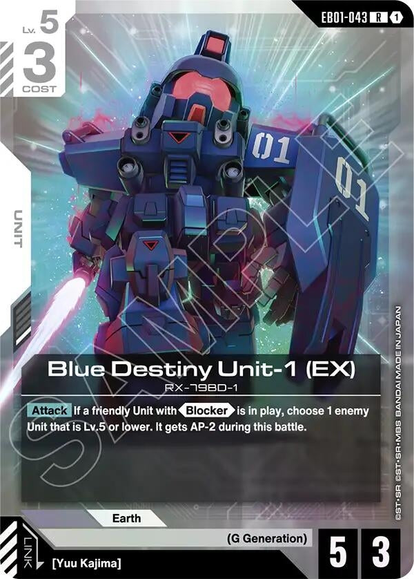 Image for Blue Destiny Unit-1 (EX) (EB01-043) (EB01) - Gundam Card Game
