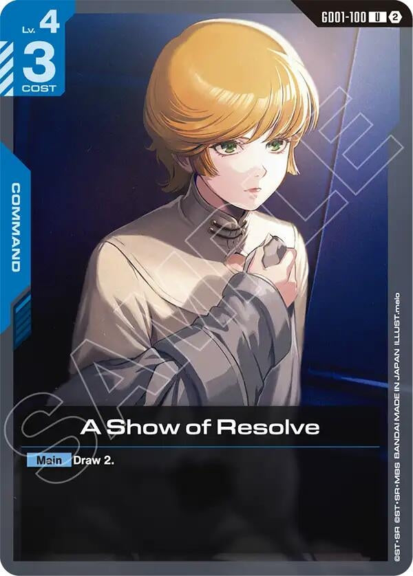 Image for A Show of Resolve (GD01-100) (SC01) - Gundam Card Game