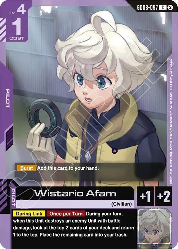 Image for Wistario Afam (GD03-097) (SC01) - Gundam Card Game