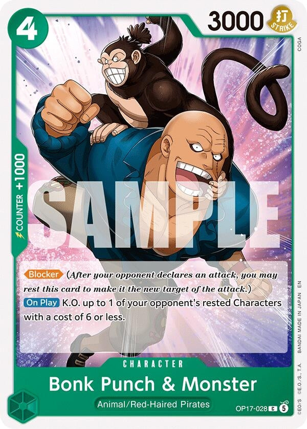 Bonk Punch & Monster (OP17-028) (OP17)