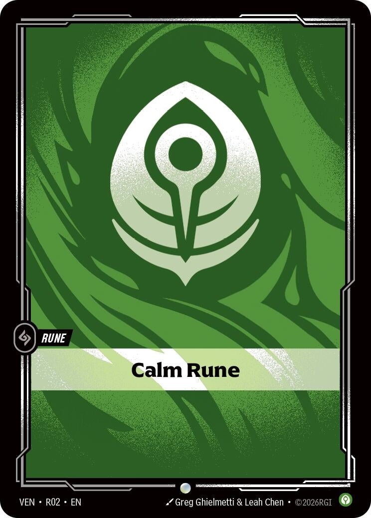 Image for Calm Rune (R02) (VEN) - Riftbound: League of Legends Trading Card Game