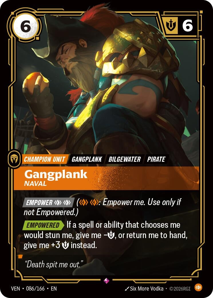Image for Gangplank - Naval (086/166) (VEN) - Riftbound: League of Legends Trading Card Game