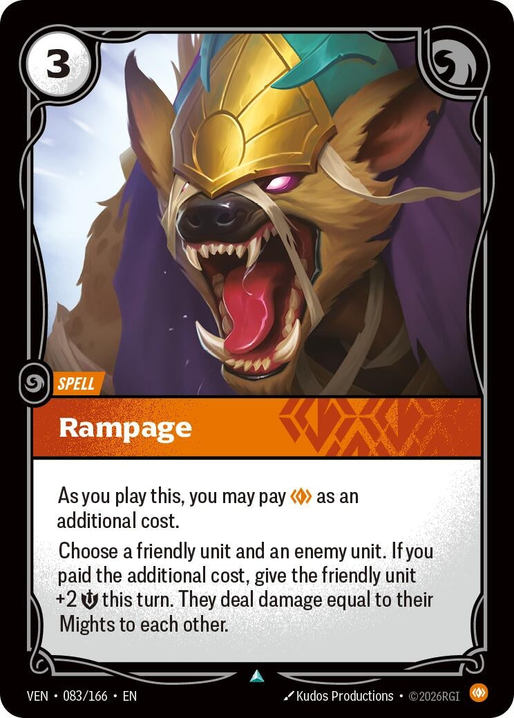 Image for Rampage (083/166) (VEN) - Riftbound: League of Legends Trading Card Game