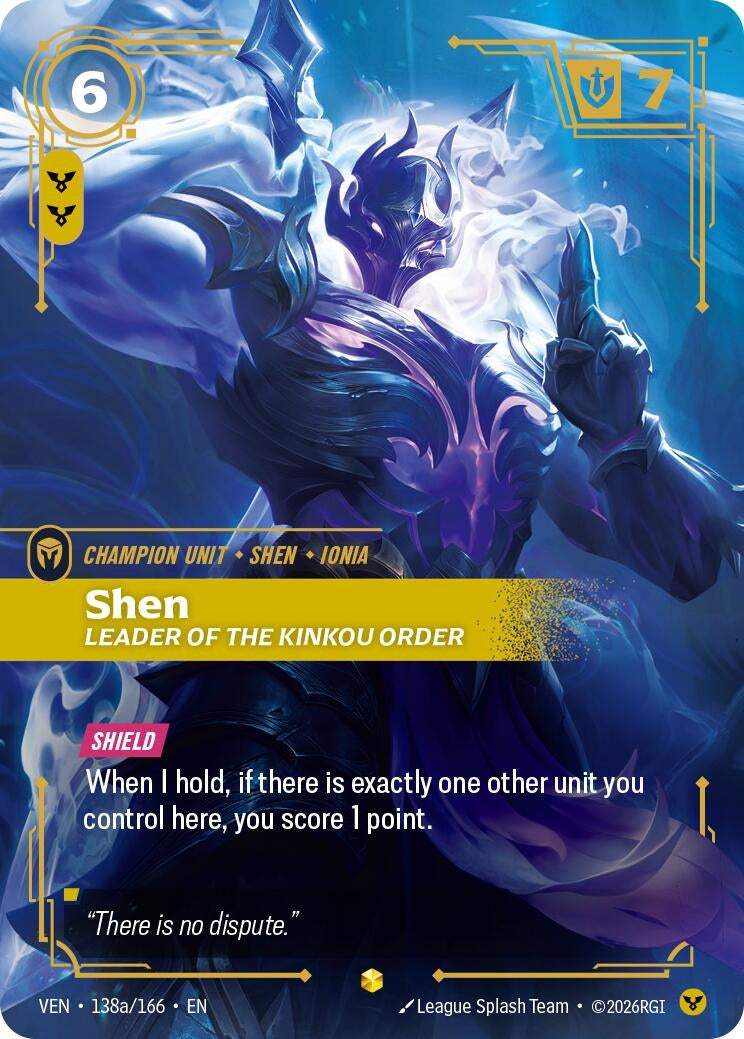 Shen - Leader of the Kinkou Order (Alternate Art) (138a/166) (VEN)