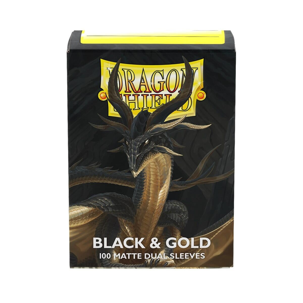 Image for Dragon Shield Dual Matte Standard Sleeves - Black & Gold (100-Pack) - Card Sleeves