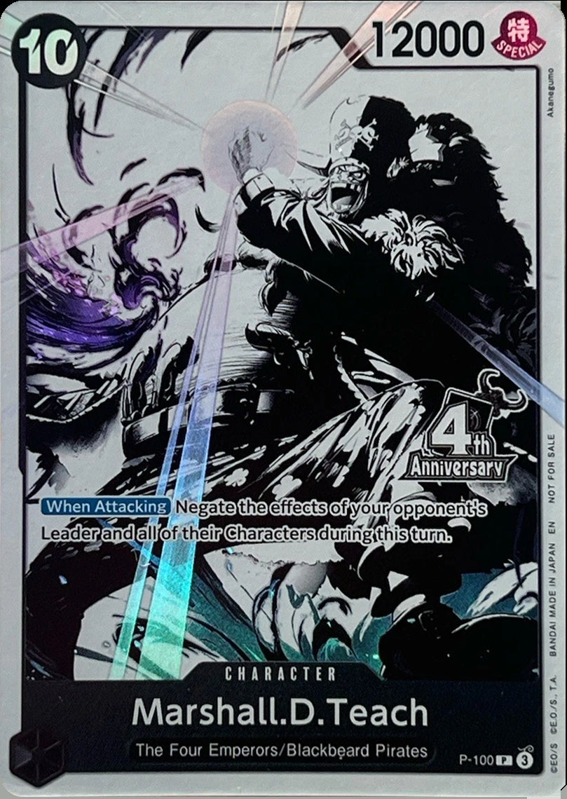 Image for Marshall.D.Teach (4th Anniversary Treasure Campaign Pack) (P-100) (OP-PR) - One Piece Card Game