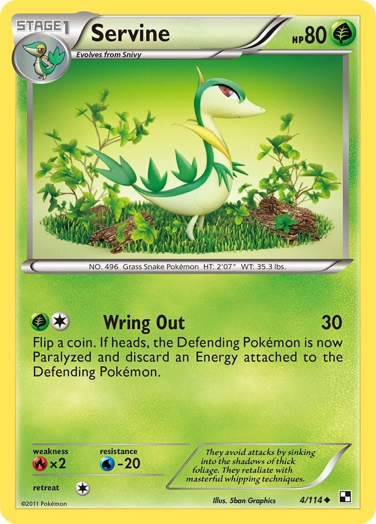 Image for Servine (4) (4/114) (BLW) - Pokemon