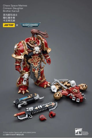 JoyToy - Warhammer 40,000 - Chaos Space Marines Crimson Slaughter Brother Karvult - Figurine