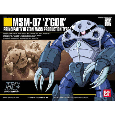 Bandai - HGUC 006 MSM-07 Z'Gok Production Type Principality of Zeon Mass Production Type Amphibious Mobile Suit 1/144