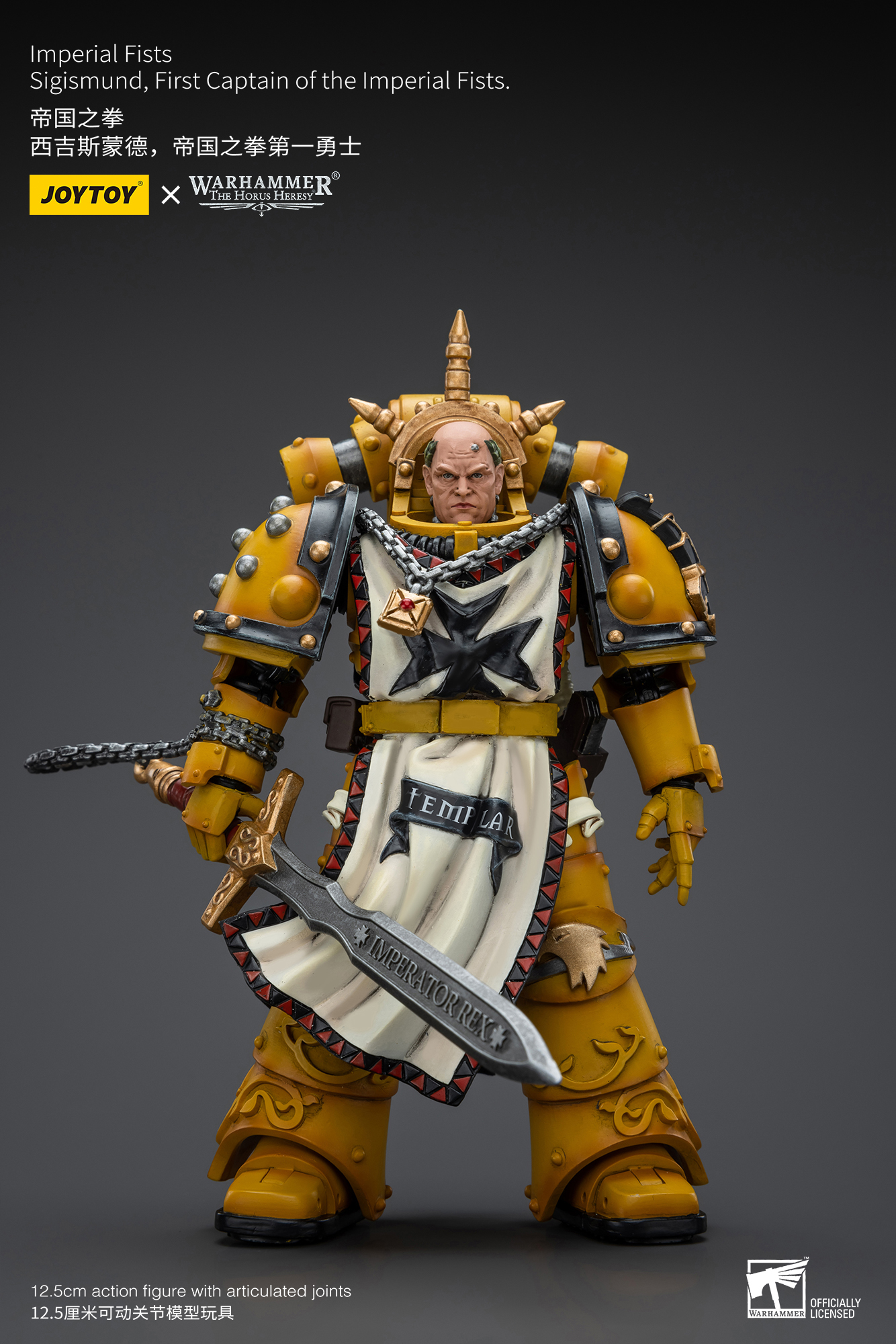 JoyToy - Warhammer 40000 - Imperial Fists Sigismund, First Captain of the Imperial Fists