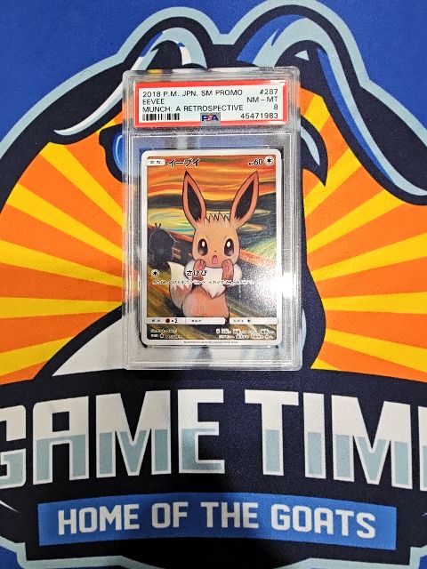 EEVEE MUNCH: A RETROSPECTIVE 2018 POKEMON JAPANESE SM PROMO PSA NM-MT 8