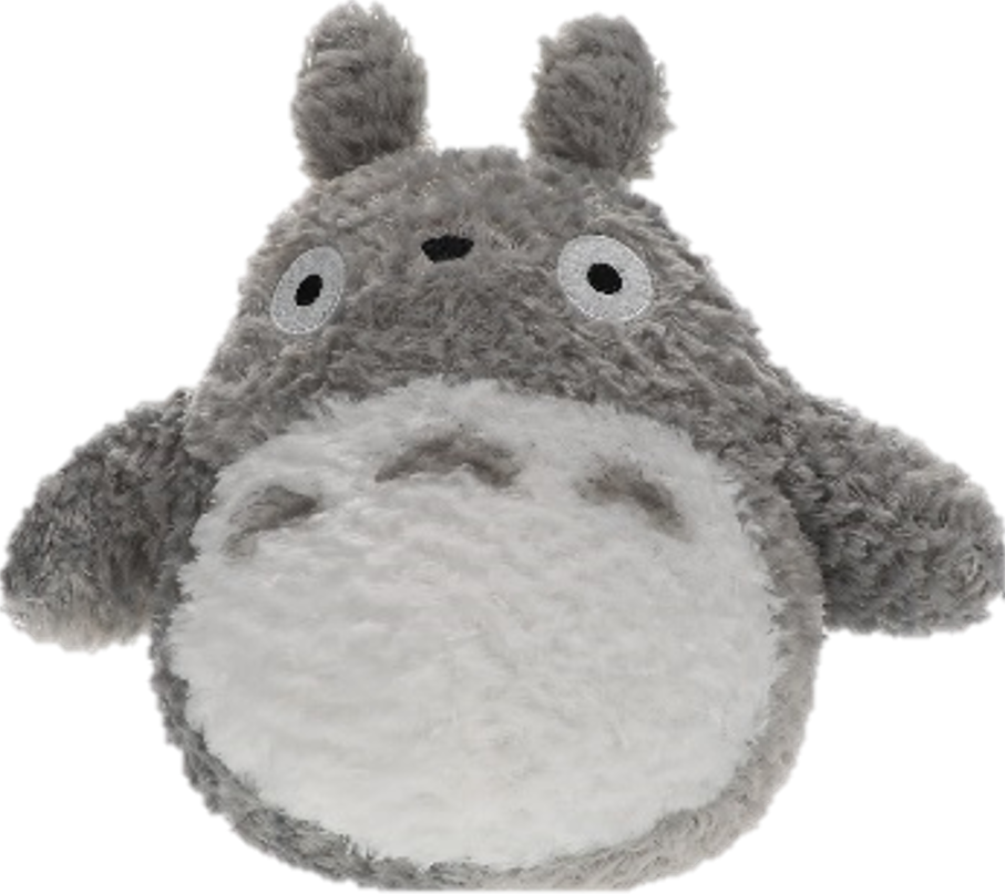 STUDIO GHIBLI PLUSH FLUFFY BIG TOTORO GREY 8"