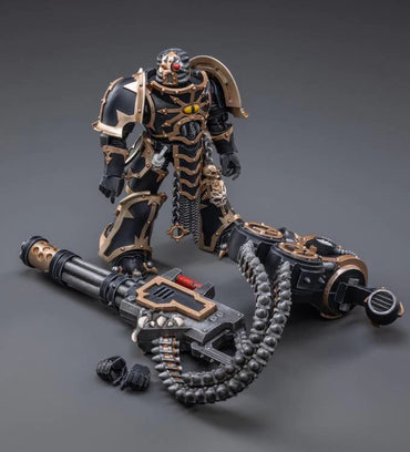 JoyToy - Warhammer 40,000 - Black Legion Chaos Havoc Marine /w Reaper Chaincannon - Figurine