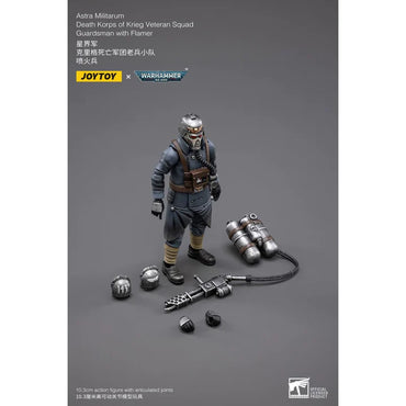 JoyToy - Warhammer 40000 - Death Korps of Krieg Veteran Guardsman /w Flamer - Figurine
