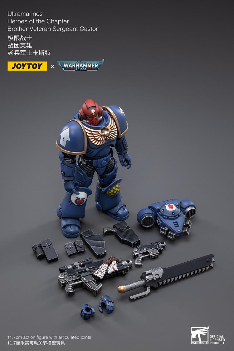JoyToy - Warhammer 40000 - Ultramarine Heroes of the Chapter Brother Veteran Sergeant Castor