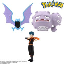 Pokemon Scale World Kanto Region Koga, Golbat and Weezing Figure Set