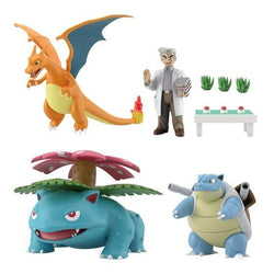 Pokemon Scale World Kanto Region Professor Oak, Charizard, Blastoise & Venusaur