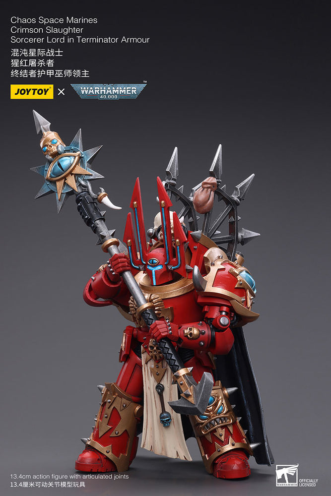 JoyToy - Warhammer 40000 - Chaos Space Marines Crimson Slaughter Sorcerer Lord in Terminator Armour