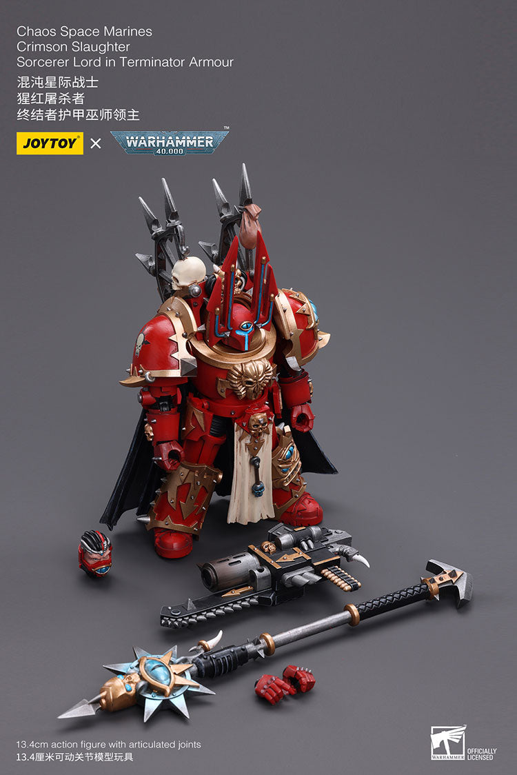 JoyToy - Warhammer 40000 - Chaos Space Marines Crimson Slaughter Sorcerer Lord in Terminator Armour