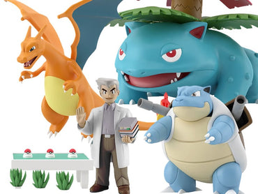 Pokemon Scale World Kanto Region Professor Oak, Charizard, Blastoise & Venusaur