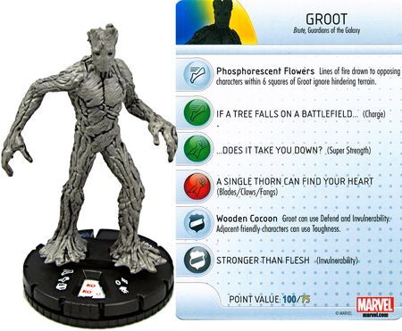 Groot #105 Guardians of the Galaxy Starter Set Marvel Heroclix - (No Card)