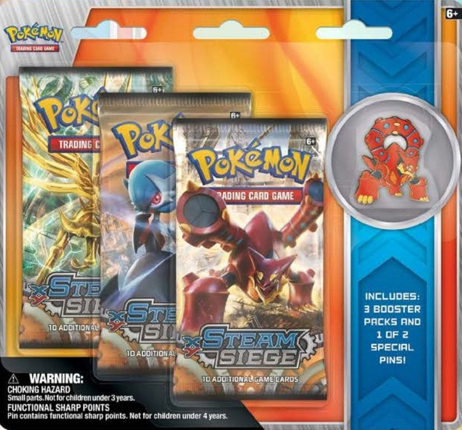Image for Steam Siege Collectible Pin 3 Pack Blister [Volcanion] - Pokemon