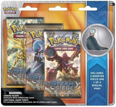 Image for Steam Siege Collectible Pin 3 Pack Blister [Shiny Mega Gardevoir] - Pokemon