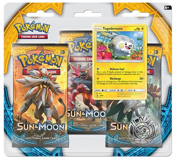 Image for Sun & Moon Base Set 3 Pack Blister [Togedemaru] - Pokemon
