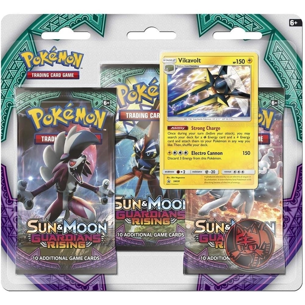 Image for Guardians Rising 3 Pack Blister [Vikavolt] - Pokemon