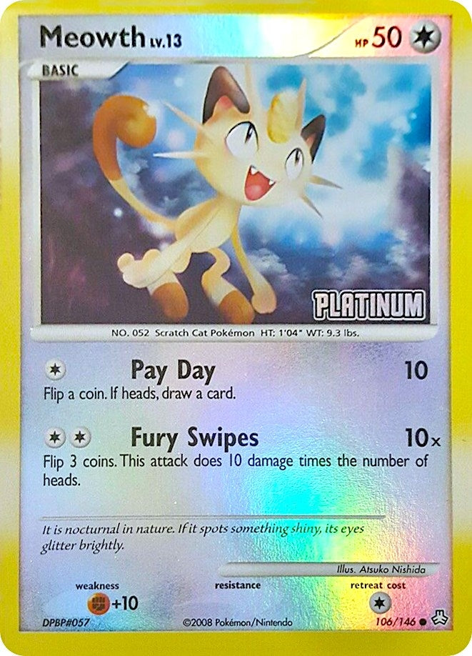 Image for Meowth - 106/146 [Platinum] (106/146) (BKP) - Pokemon
