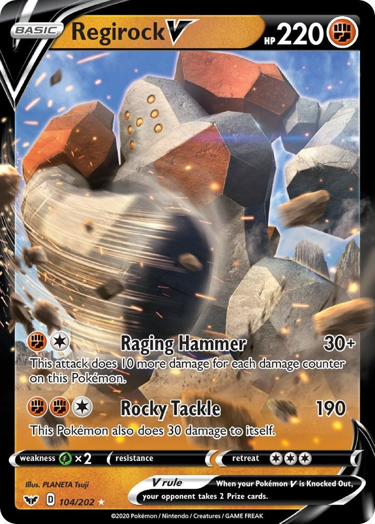 Image for Regirock V (104/202) (SWSH01) - Pokemon
