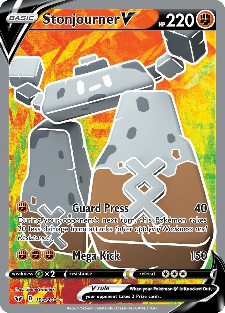 Image for Stonjourner V (Full Art) (193/202) (SWSH01) - Pokemon