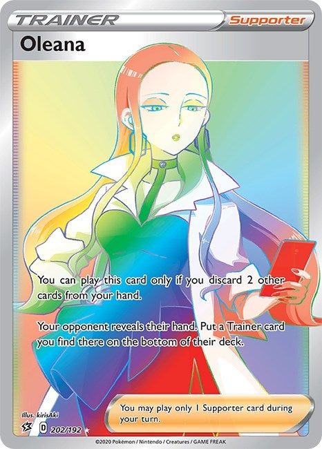 Image for Oleana (Secret) (202/192) (SWSH02) - Pokemon