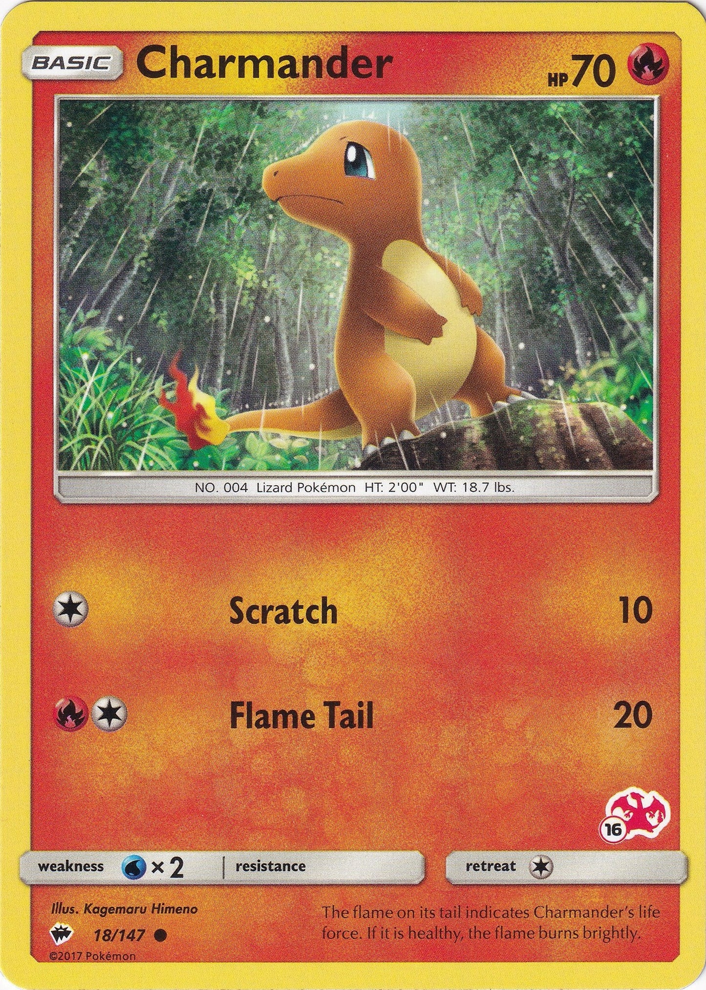 Image for Charmander - 18/147 (#16 Charizard Stamped) (018/147) (BTA) - Pokemon