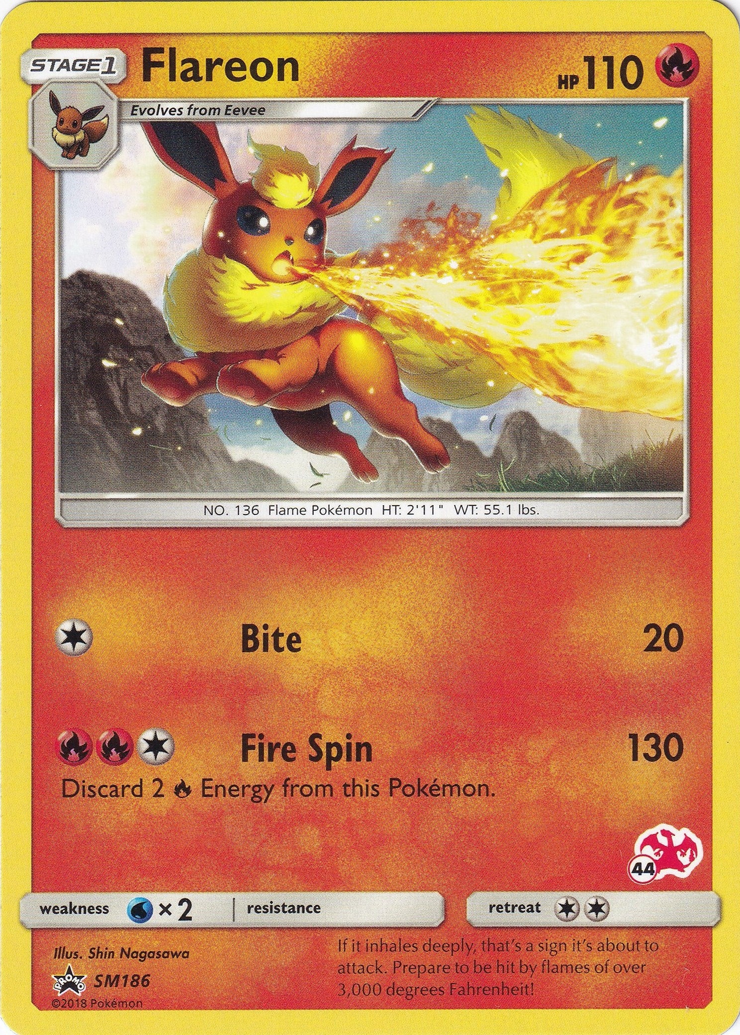 Image for Flareon - SM186 (#44 Charizard Stamped) (SM186) (BTA) - Pokemon
