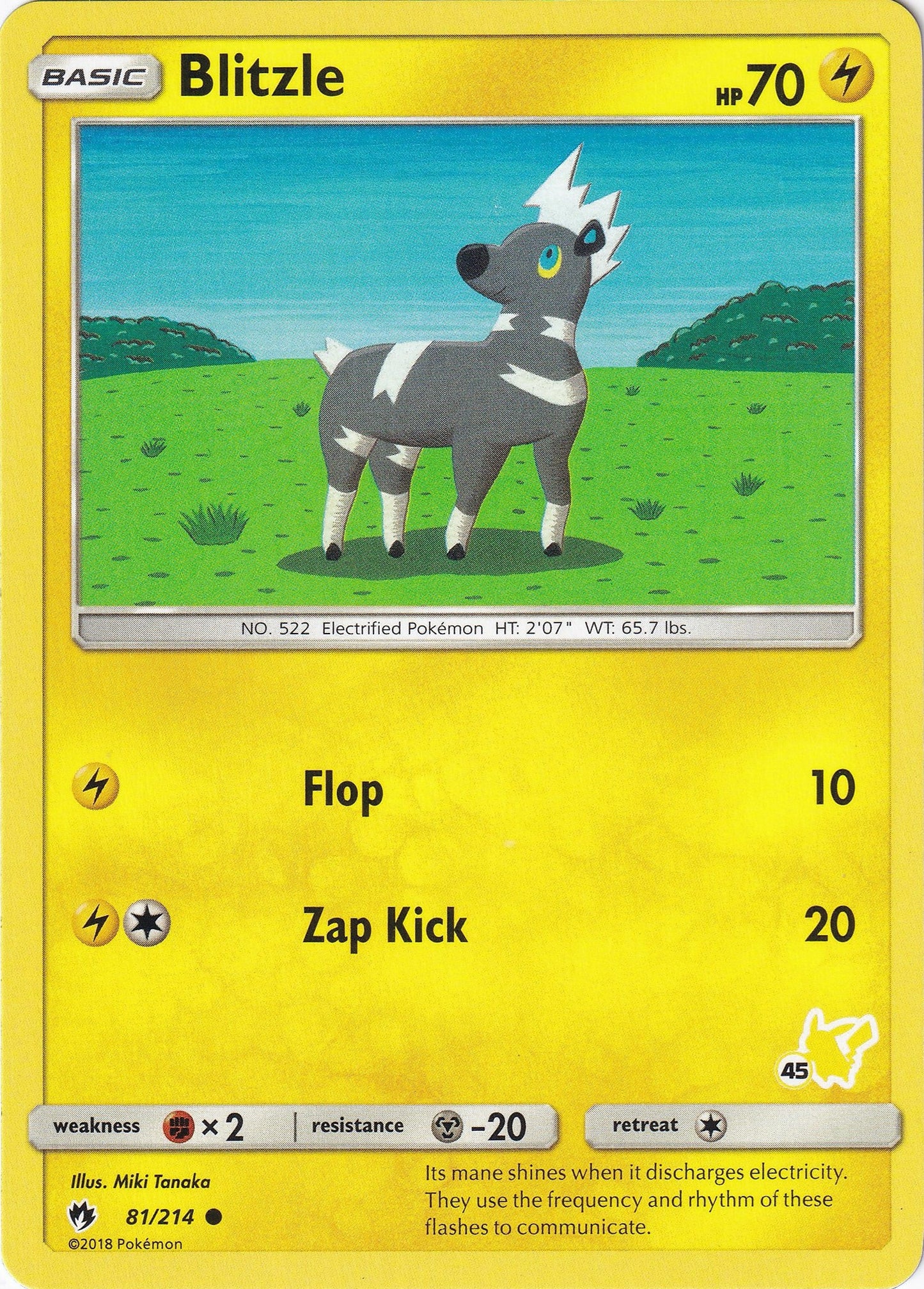 Image for Blitzle - 81/214 (#45 Pikachu Stamped) (081/214) (BTA) - Pokemon