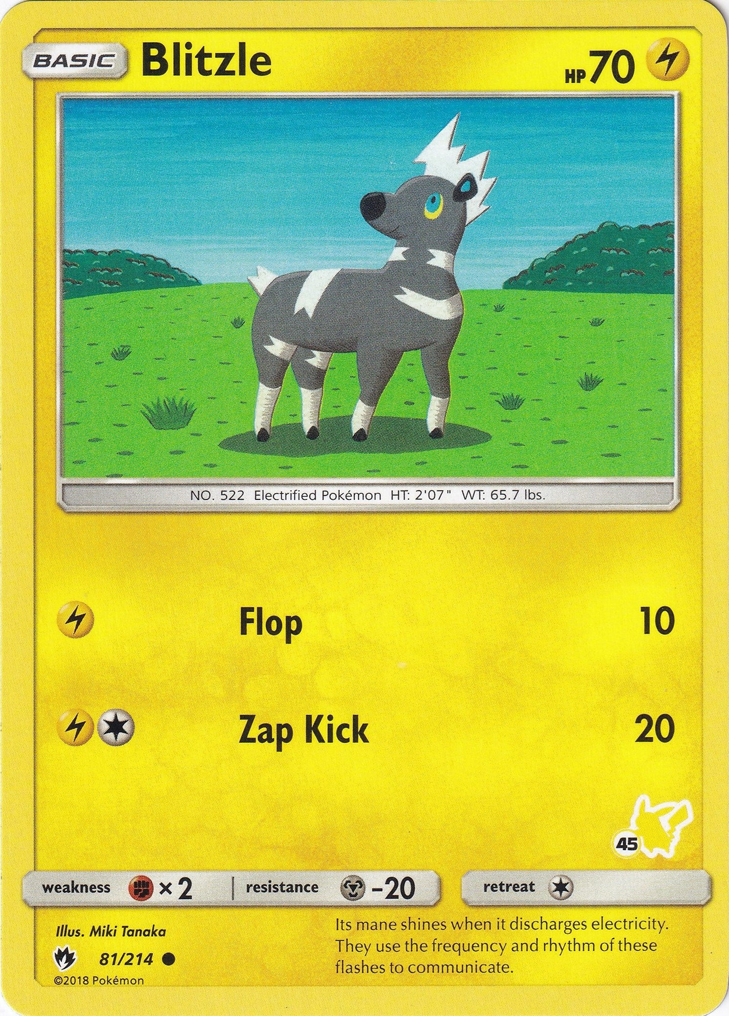 Image for Blitzle - 81/214 (#45 Pikachu Stamped) (081/214) (BTA) - Pokemon