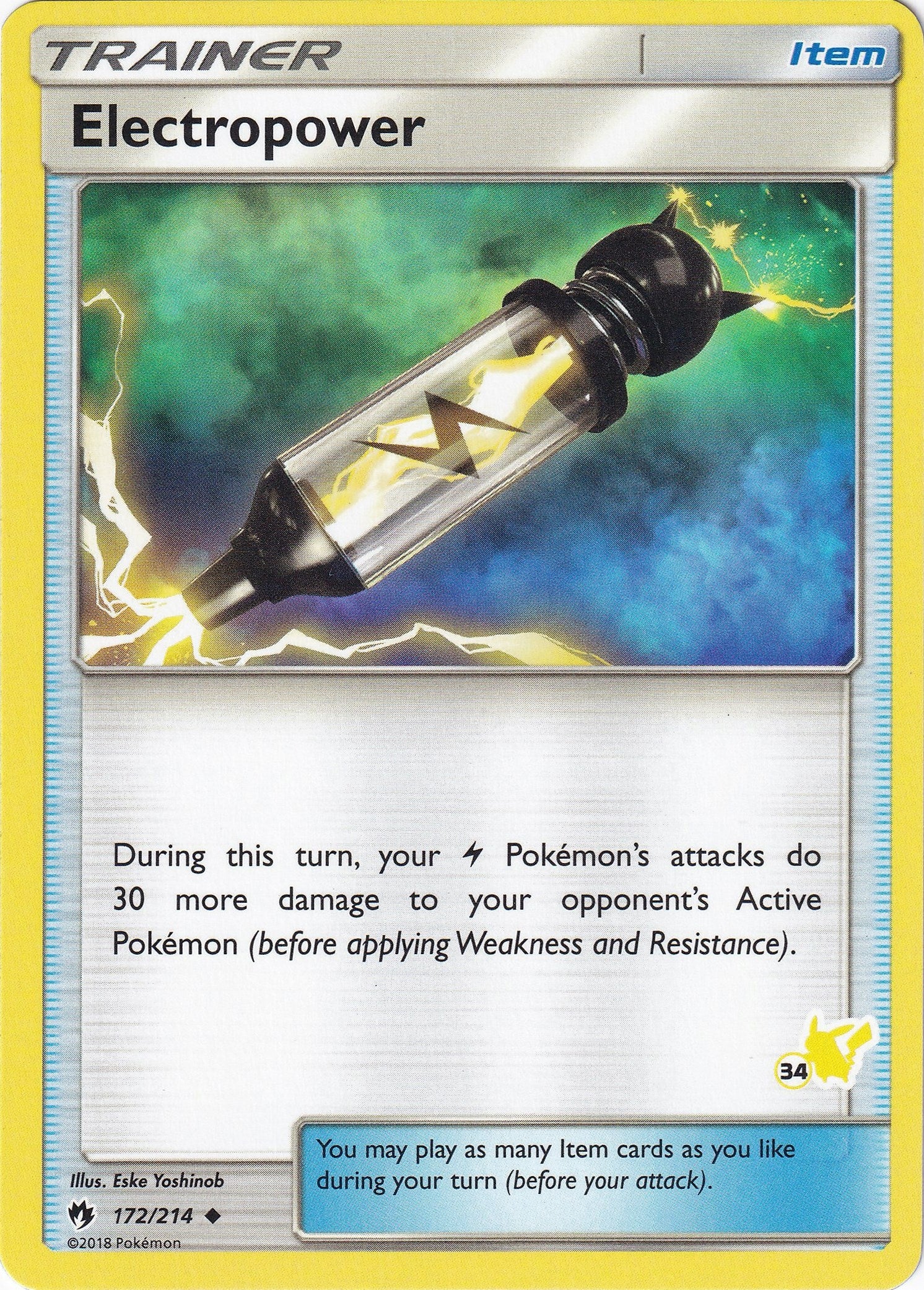 Image for Electropower - 172/214 (#34 Pikachu Stamped) (172/214) (BTA) - Pokemon