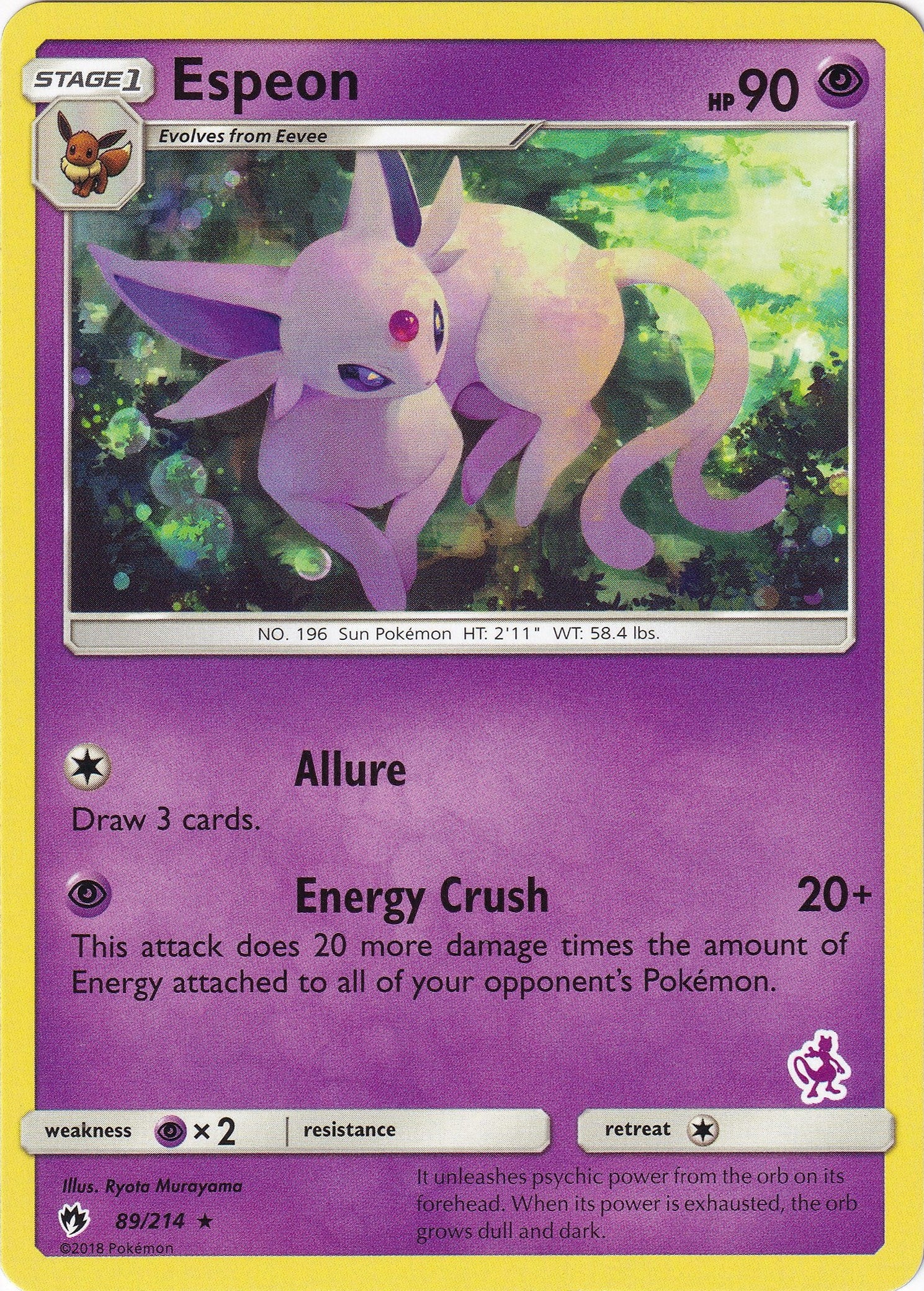 Image for Espeon - 89/214 (Mewtwo Stamped) (089/214) (BTA) - Pokemon