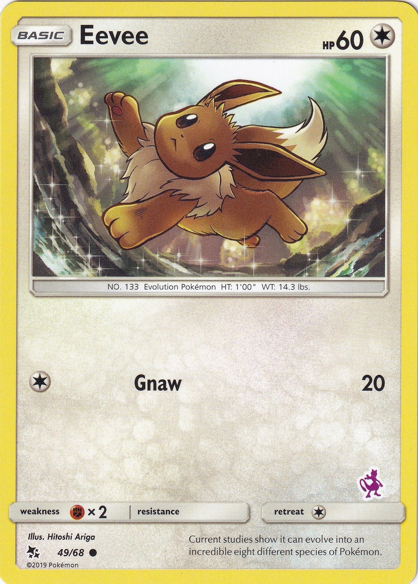 Image for Eevee - 49/68 (Mewtwo Stamped) (049/068) (BTA) - Pokemon
