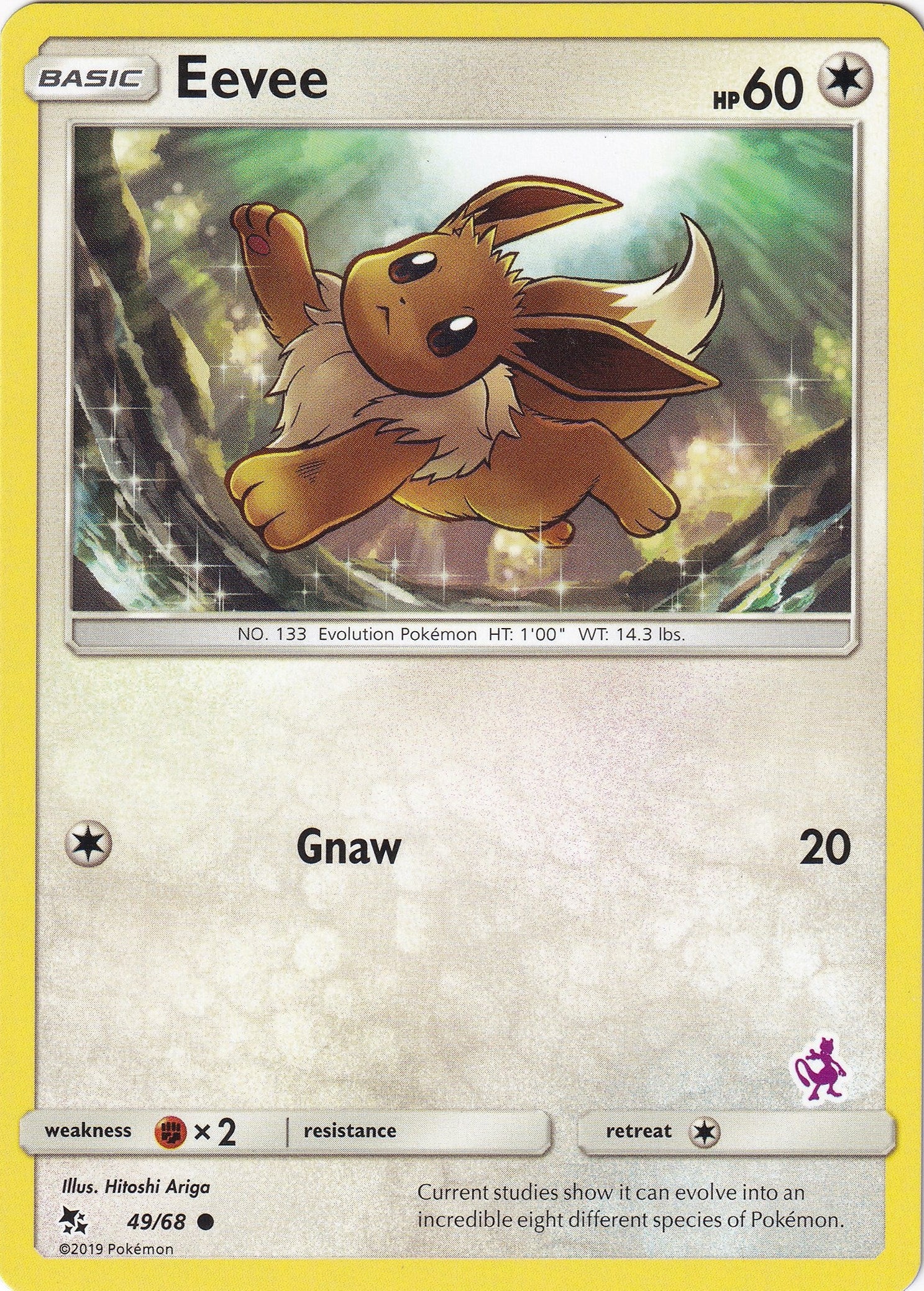 Image for Eevee - 49/68 (Mewtwo Stamped) (049/068) (BTA) - Pokemon