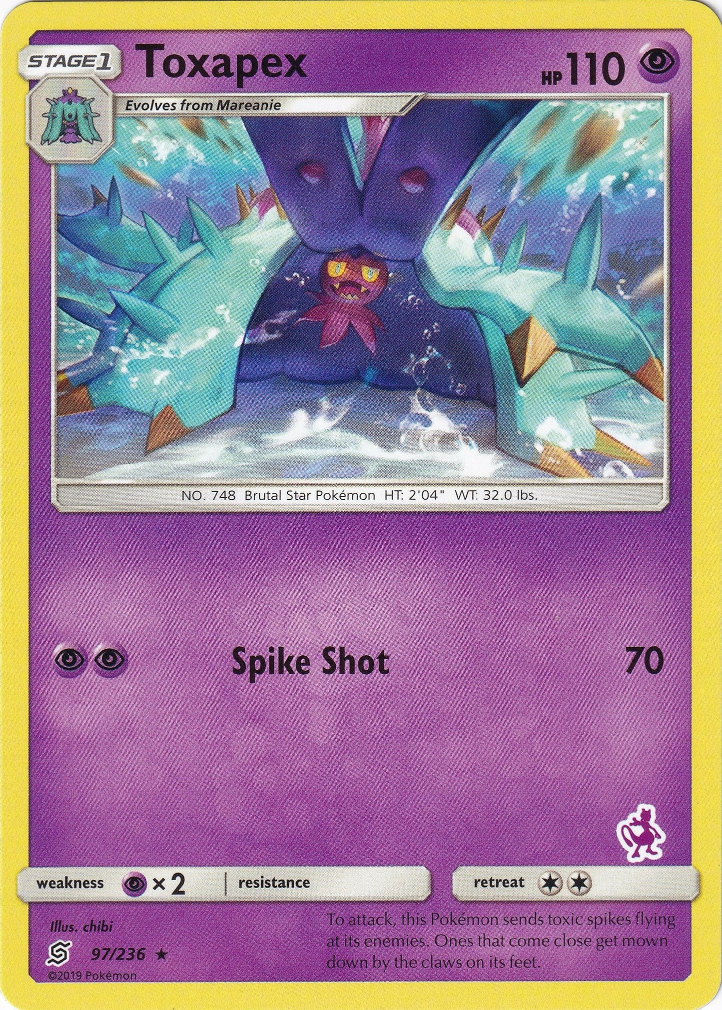 Image for Toxapex - 97/236 (Mewtwo Stamped) (097/236) (BTA) - Pokemon