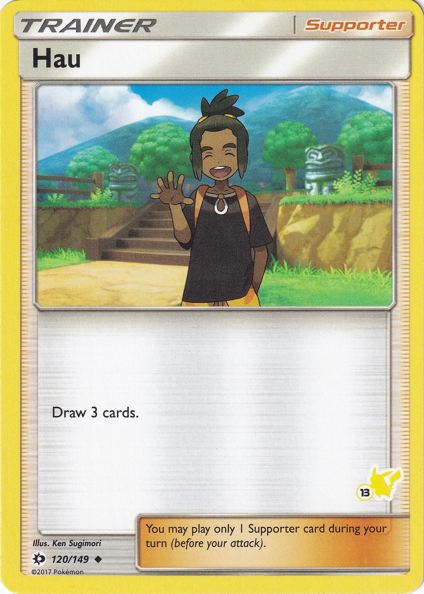 Image for Hau - 120/149 (#13 Pikachu Stamped) (120/149) (BTA) - Pokemon