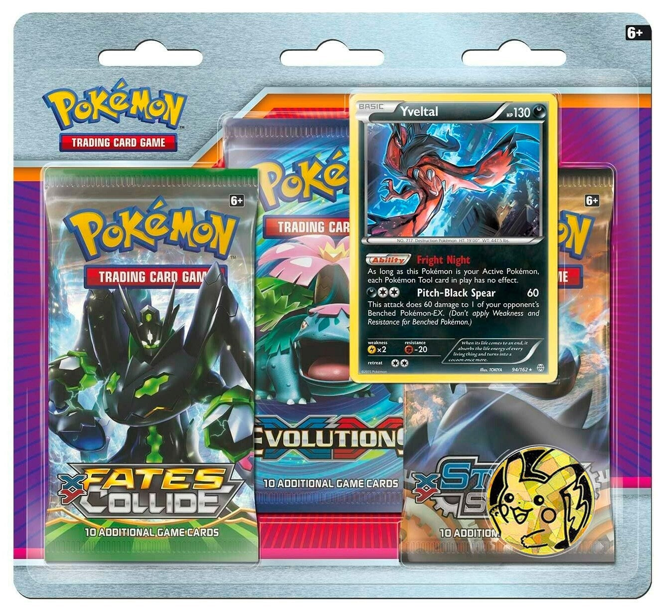 Image for XY 3 Pack Blister [Yveltal] - Pokemon