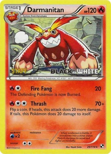 Image for Darmanitan - 25/114 (Prerelease) [Staff] (25/114) (PR) - Pokemon