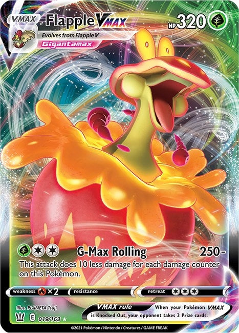 Image for Flapple VMAX (019/163) (SWSH05) - Pokemon