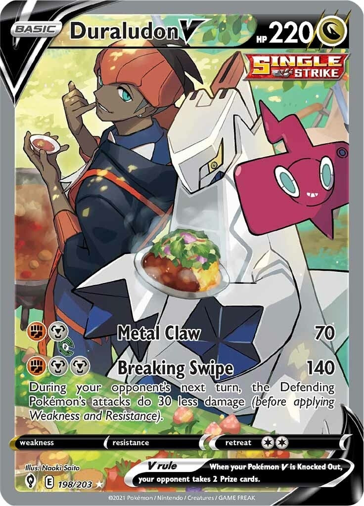 Image for Duraludon V (Alternate Full Art) (198/203) (SWSH07) - Pokemon