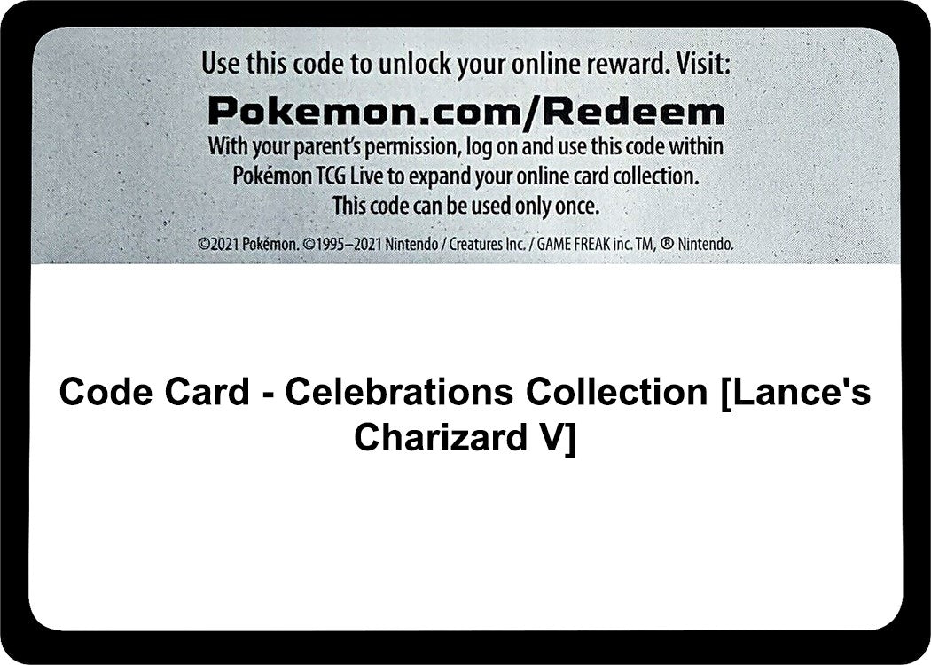 Image for Code Card - Celebrations Collection [Lance's Charizard V] (CLB) - Pokemon