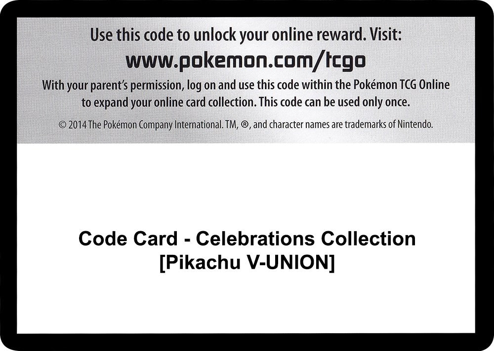 Image for Code Card - Celebrations Collection [Pikachu V-UNION] (CLB) - Pokemon